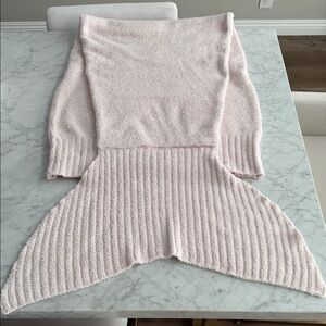 Rare Barefoot Dreams Cozy Pink Mermaid Blanket